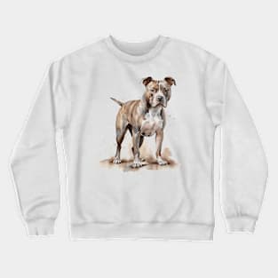 Pit Bull Watercolor Style Crewneck Sweatshirt